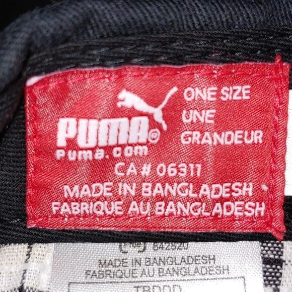 Puma black white cadet military style ladies hat NWOT - Picture 8 of 14